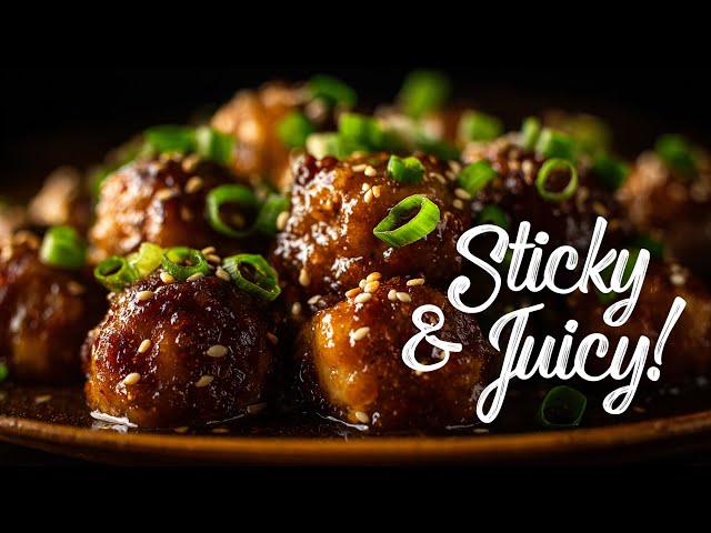 Video thumbnail for Honey Garlic Meatballs Recipe | Easy Sweet & Savory Dinner