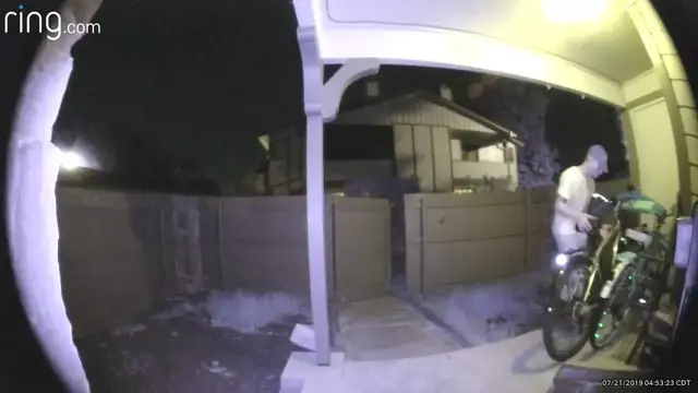 'Video thumbnail for Ring catches bike thief in action'