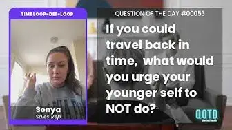 Video thumbnail for Sonya time travels to snatch the tweezers from her young hands!