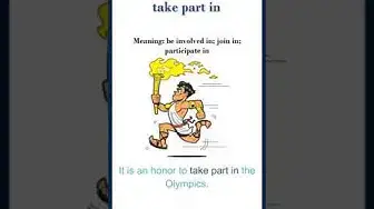 Video thumbnail for Take part in meaning | take part in sentences | Common English Idioms #shorts