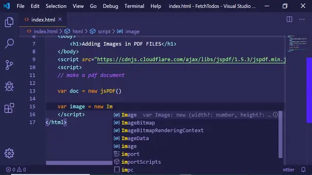 Video thumbnail for jsPDF Tutorial | How to Serve Static Images in PDF document using jsPDF Library | jsPDF Example