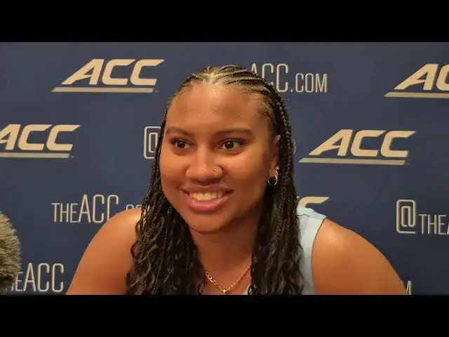 'Video thumbnail for #UNC guards Reniya Kelly and Indya Nivar in breakout room interviews at ACC Tipoff'