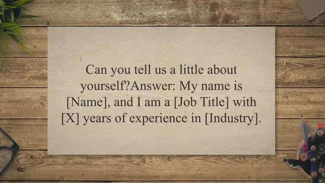 Video thumbnail for Twenty Common Interview Questions and Answers