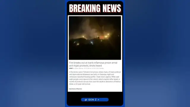 Video thumbnail for Anti-Hijab Protests in Iran Turn Deadly as Fire Breaks Out at Infamous Prison | #shorts #news