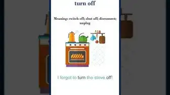 Video thumbnail for Turn off meaning | turn off sentences | Common English Idioms #shorts