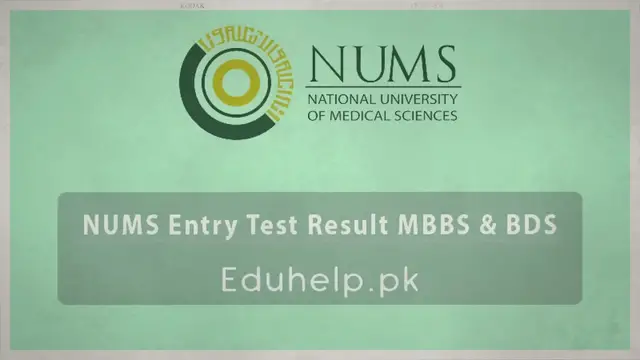 'Video thumbnail for NUMS Entry Test Result 2022 By Name and Roll No'