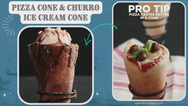 Video thumbnail for Pizza Cone & Churro Ice Cream Cone