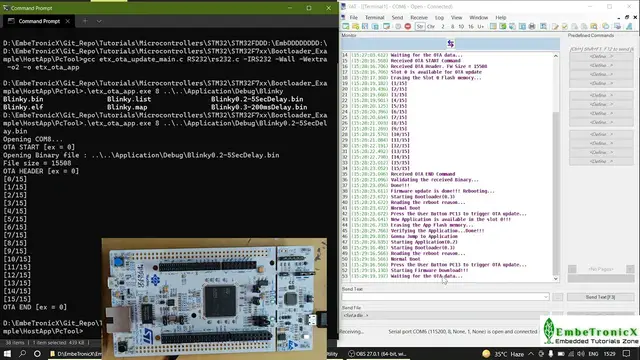 Video thumbnail for STM32 Bootloader Tutorial Part 5 - Adding more features to the STM32 Bootloader (Slot 0, Slot 1)