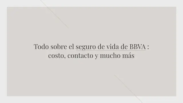 Video thumbnail for Todo sobre el seguro de vida de BBVA : costo, contacto y mucho más