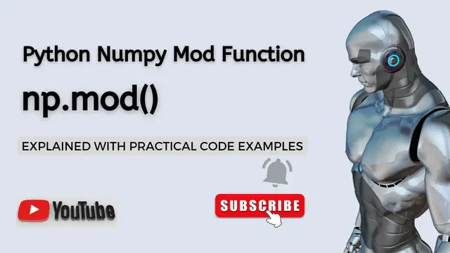 Video thumbnail for Python Numpy mod Function Explained | Python Numpy Function | Numpy Python Tutorial