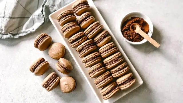 Video thumbnail for Delicate, Decadent Chocolate Macarons Recipe
