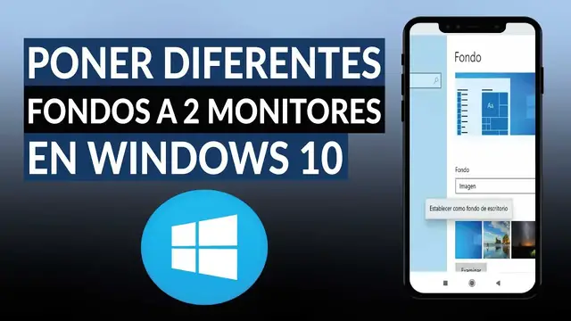 Video thumbnail for ¿Cómo poner diferentes fondos de pantalla a 2 monitores en WINDOWS 10?