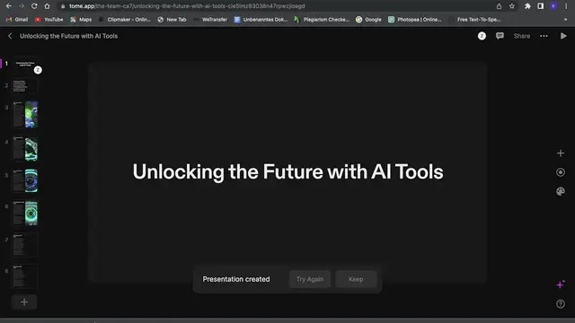 'Video thumbnail for How to create powerpoint with AI for FREE (ChatGPT powerpoint _ Tome ai)'