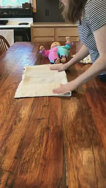 'Video thumbnail for Flat Cloth Diaper Fold: Origami #shorts'