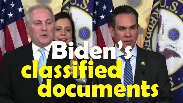 Video thumbnail for Republicans blast, while Democrats defend, Biden's handling of classified documents