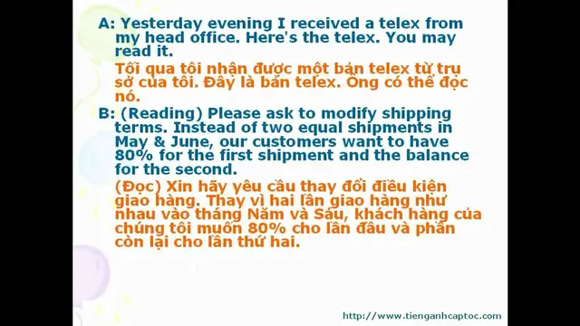 Video thumbnail for English for Trade, Finance, and Bank Unit 09 - Dialogue 004