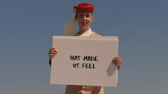 'Video thumbnail for Woman Standing at the top of Burj Khalifa | Burj Khalifa ad'
