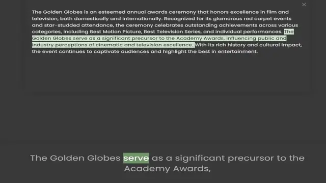 Video thumbnail for television, both domestically and internationally. Recognized for its glamorous red carpet events and star-studded attendance, the ceremony celebrates outstanding achievements across various categories, including Best Motion Picture, Best