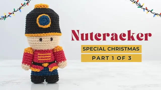 Video thumbnail for Nutcracker amigurumi pattern | How to crochet the Nutcracker crochet ornament PART 1