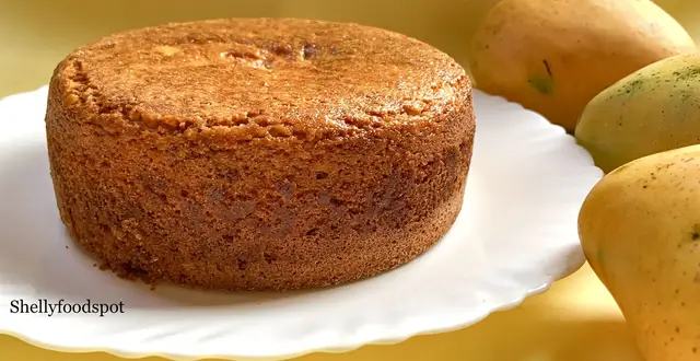 'Video thumbnail for Eggless semolina mango cake '