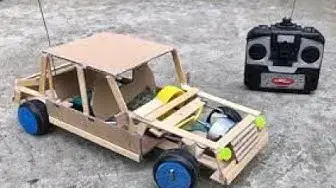 'Video thumbnail for rc car with steering, with dc motor how to make a rc car at home, how to make a remote control car'