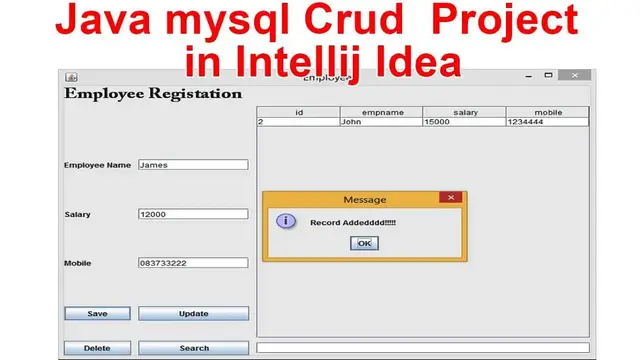 Video thumbnail for Java mysql Crud  Project Using Intellij Idea
