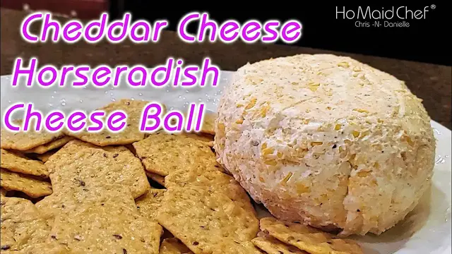 Video thumbnail for Cheddar Cheese Horseradish Cheese Ball | Dining In With Danielle