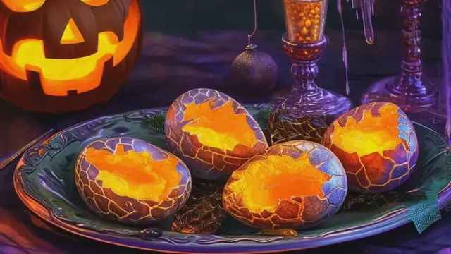 'Video thumbnail for Dragon Eggs_ Spooky Deviled Eggs for Halloween'