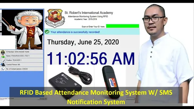 Video thumbnail for RFID Based Attendance Monitoring System with SMS Notification System With Source Code 2020