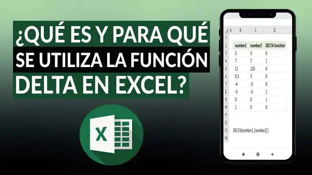 Video thumbnail for ¿Qué es y para qué se utiliza la función DELTA en EXCEL?