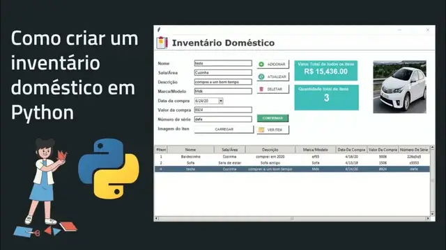 Video thumbnail for Como criar um inventário doméstico em Python