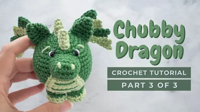 Video thumbnail for Chubby dragon amigurumi PART 3. How to crochet a little dragon. Tutorial pattern