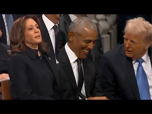 Video thumbnail for Kamala Harris Has Furious Meltdown After Trump And Obama Laugh Behind Her Back