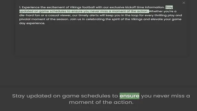 Video thumbnail for updated on game schedules to ensure you never miss a moment of the action. Whether you're a die-hard fan or a casual viewer, our timely alerts will keep you in the loop for every thrilling play and pivotal moment of the season. Join u