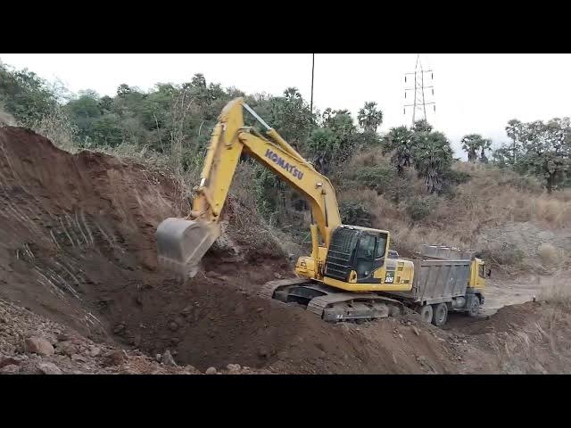 Video thumbnail for 3rd Tipper Komatsu PC205-10M0 Soil Cutting & Loading