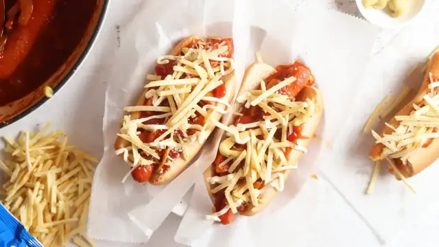 'Video thumbnail for Simmered And Loaded Brazilian Hot Dog Recipe'