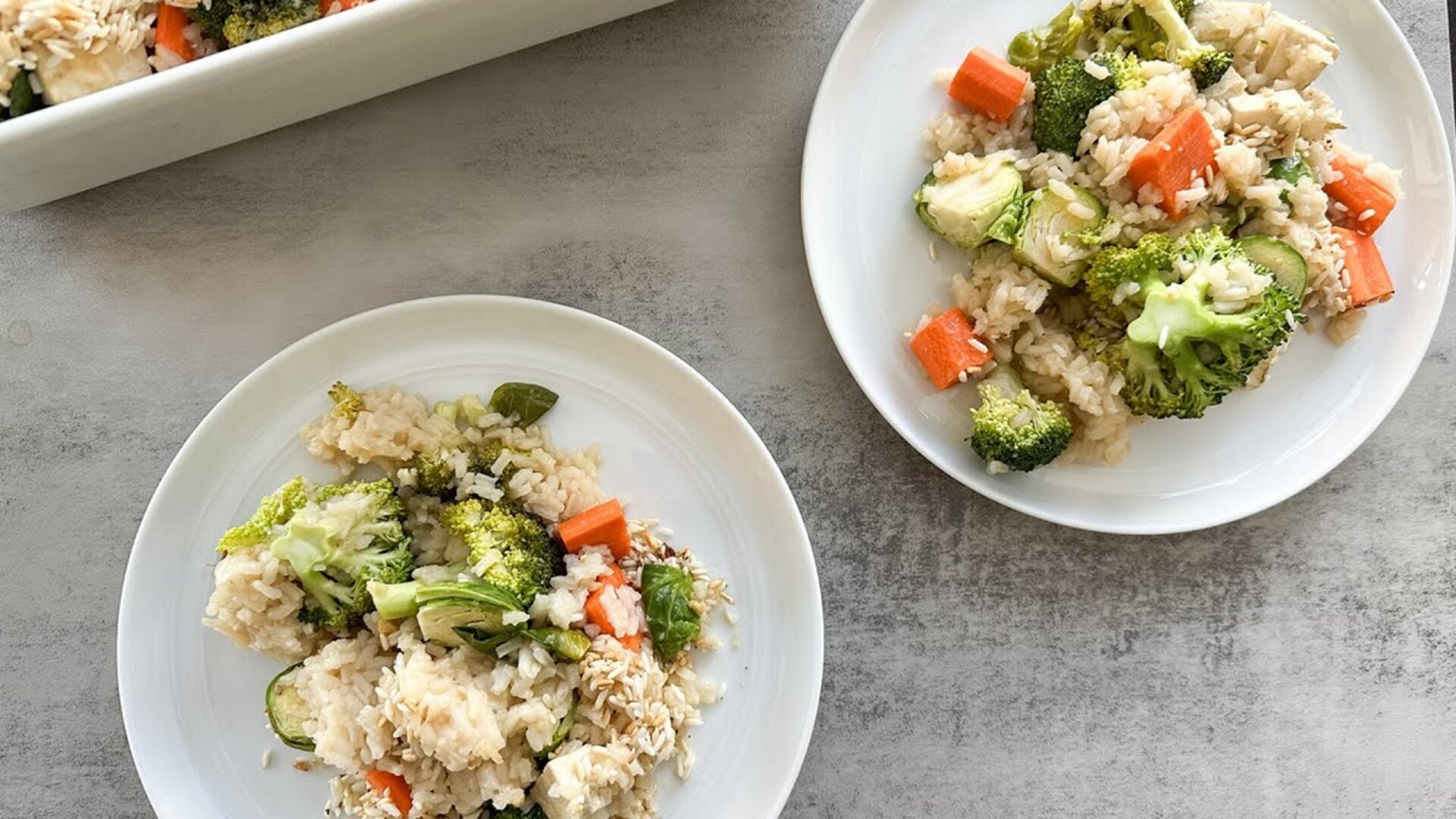 Video thumbnail for Brussels Sprouts And Tofu Bake Recipe