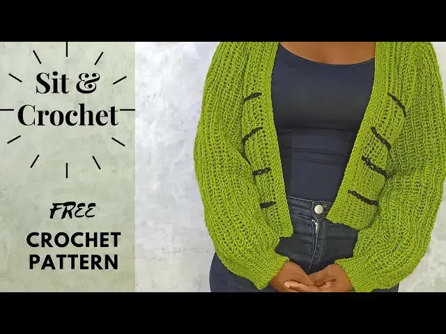 Video thumbnail for Crochet Cardigan Tutorial & Free Pattern