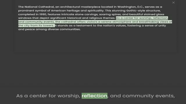 Video thumbnail for prominent symbol of American heritage and spirituality. This stunning Gothic-style structure, completed in 1990, features intricate stone carvings, soaring spires, and beautiful stained glass windows that depict significant historical and