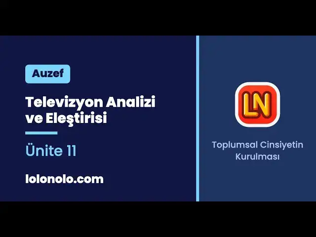 Video thumbnail for Televizyon Analizi ve Eleştirisi Ünite 11 Deneme Sınav