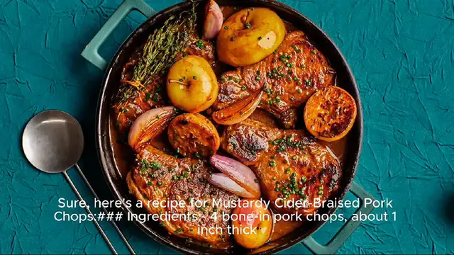 Video thumbnail for Mustardy Cider-Braised Pork Chops recipe