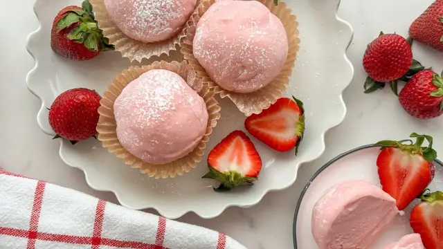 'Video thumbnail for Classic Strawberry Mochi Ice Cream Recipe'
