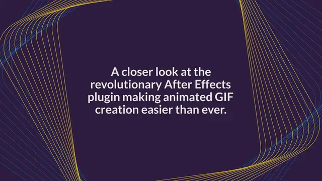 Video thumbnail for GifGun After Effects Plugin For Creating GIFs