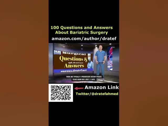 Video thumbnail for 100 questions and answers about bariatric surgery book by dratef ahmed #shorts 30#surgery #bariatric
