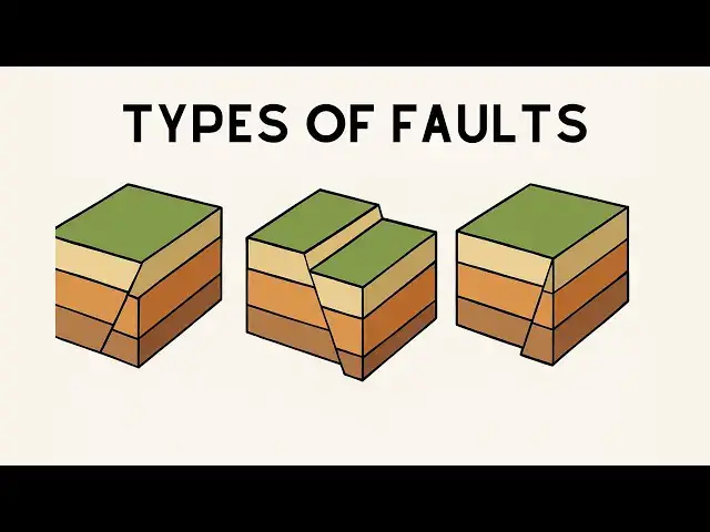 Video thumbnail for Types of Faults: Normal, Reverse (Thrust), and Strike-Slip Faults Explained