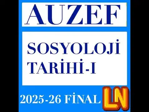 Video thumbnail for Sosyoloji Tarihi 1 2025-2026 Final Soruları