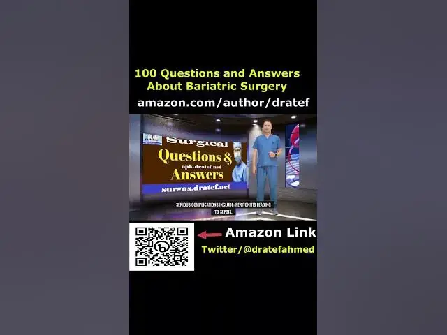 Video thumbnail for 100 questions and answers about bariatric surgery book by dratef ahmed #shorts 18#surgery #bariatric
