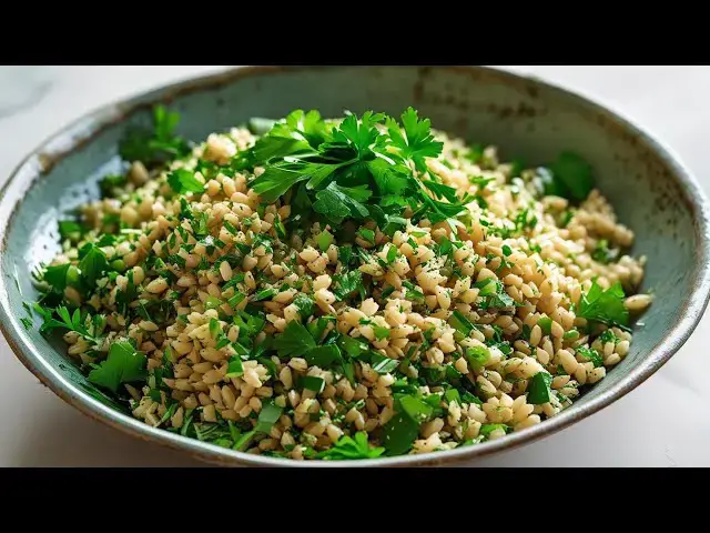 Video thumbnail for Tabbouleh: Fresh Parsley and Bulgur Salad