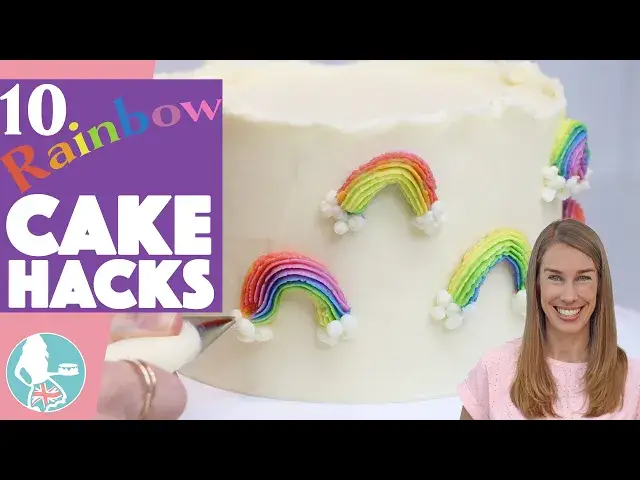 Video thumbnail for 10 Rainbow Cake Hacks