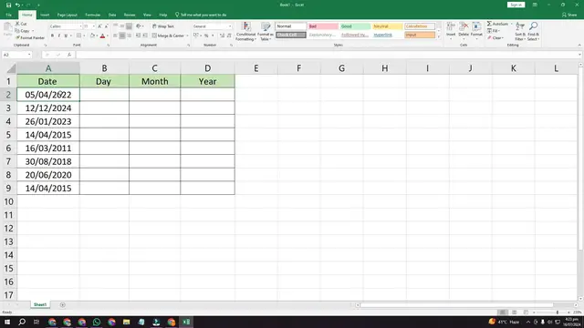 Video thumbnail for how to Extract Day Month and Year from Date in Excel
